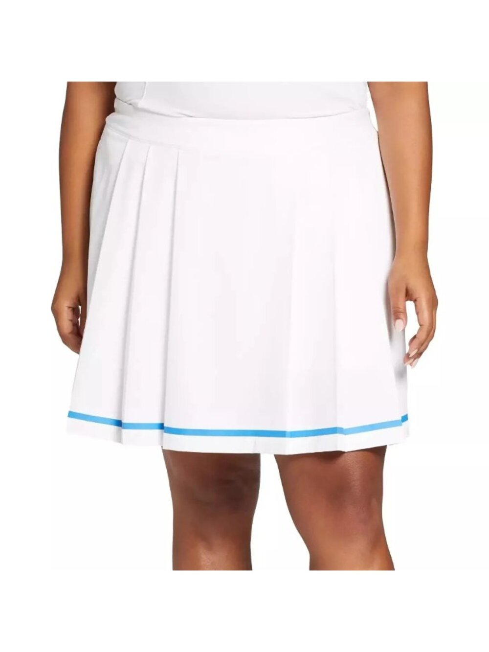 Lady Hagen Skort Size XL Pleated Golf White Blue Polyester Blend Athleisure NEW